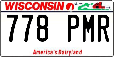 WI license plate 778PMR
