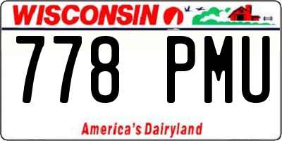 WI license plate 778PMU