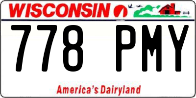 WI license plate 778PMY