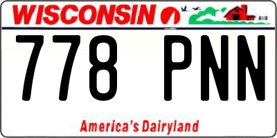 WI license plate 778PNN