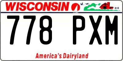 WI license plate 778PXM