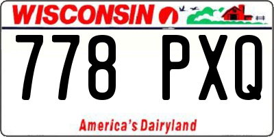 WI license plate 778PXQ