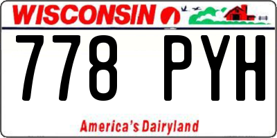 WI license plate 778PYH