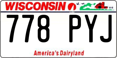 WI license plate 778PYJ