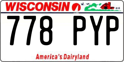 WI license plate 778PYP
