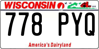 WI license plate 778PYQ