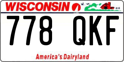 WI license plate 778QKF