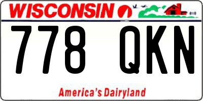 WI license plate 778QKN