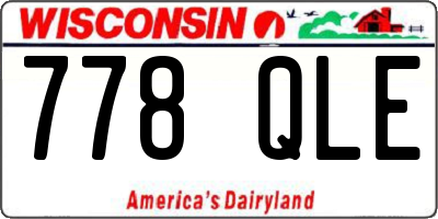 WI license plate 778QLE