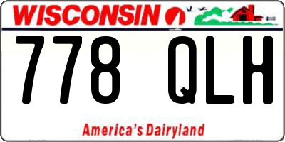 WI license plate 778QLH