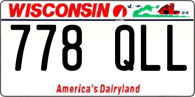 WI license plate 778QLL