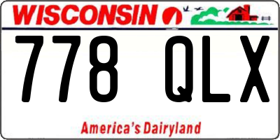 WI license plate 778QLX