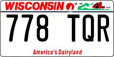 WI license plate 778TQR