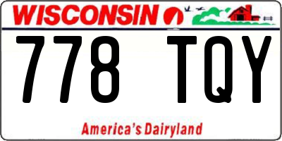 WI license plate 778TQY