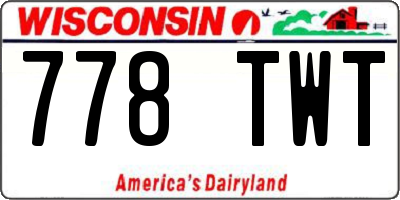 WI license plate 778TWT