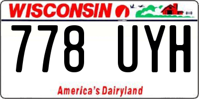 WI license plate 778UYH