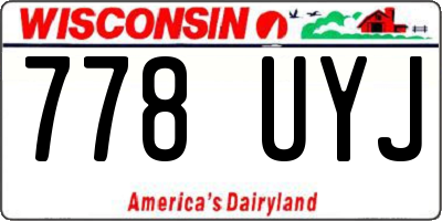 WI license plate 778UYJ