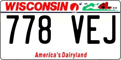 WI license plate 778VEJ