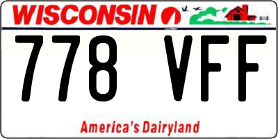 WI license plate 778VFF