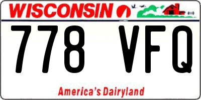 WI license plate 778VFQ