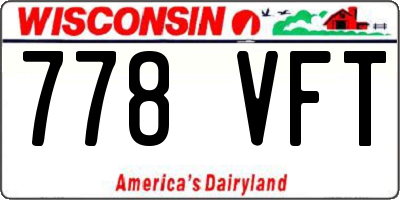 WI license plate 778VFT
