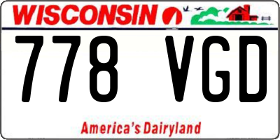 WI license plate 778VGD