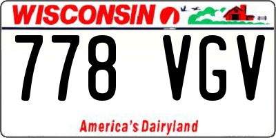 WI license plate 778VGV