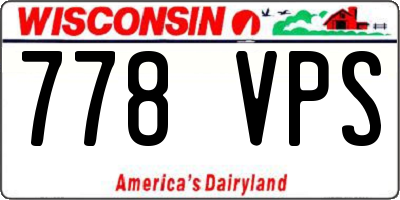 WI license plate 778VPS