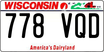 WI license plate 778VQD