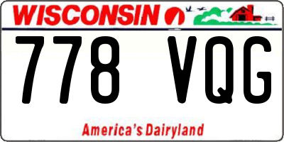 WI license plate 778VQG