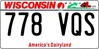WI license plate 778VQS