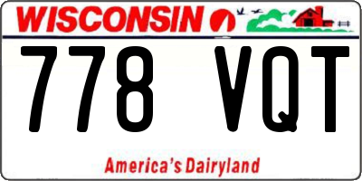WI license plate 778VQT