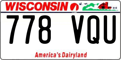 WI license plate 778VQU