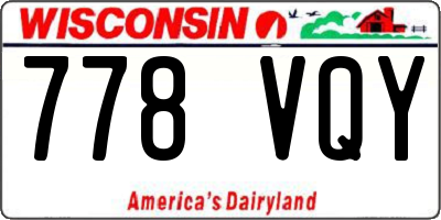 WI license plate 778VQY