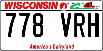 WI license plate 778VRH