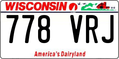 WI license plate 778VRJ