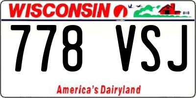 WI license plate 778VSJ