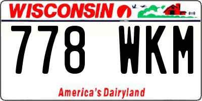 WI license plate 778WKM