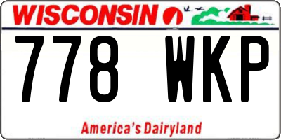 WI license plate 778WKP