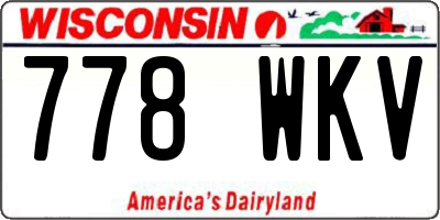 WI license plate 778WKV