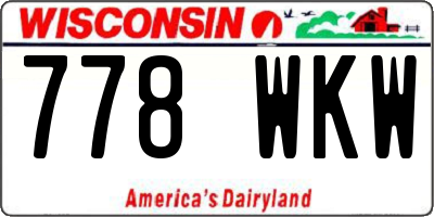 WI license plate 778WKW