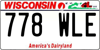 WI license plate 778WLE