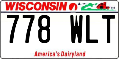 WI license plate 778WLT