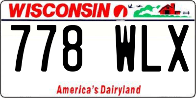 WI license plate 778WLX