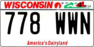 WI license plate 778WWN