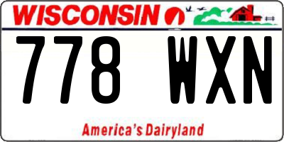 WI license plate 778WXN