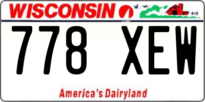 WI license plate 778XEW
