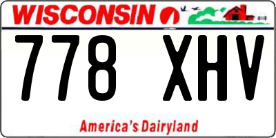 WI license plate 778XHV