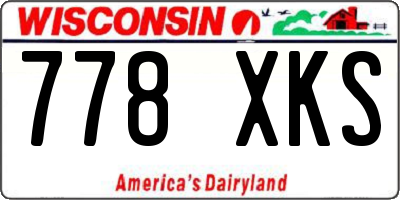 WI license plate 778XKS
