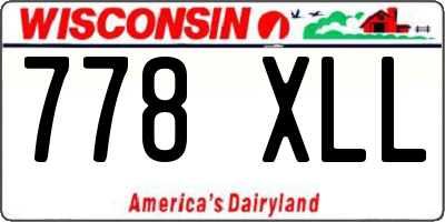 WI license plate 778XLL